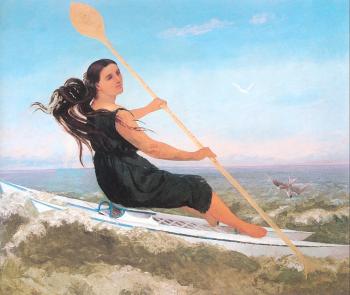古斯塔夫 庫爾貝 The Woman in a Podoscaphe 古斯塔夫 庫爾貝 The Woman in a Podoscaphe